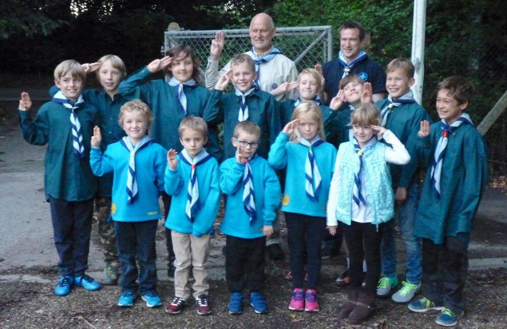 Steve Capel with Beavers and Scouts